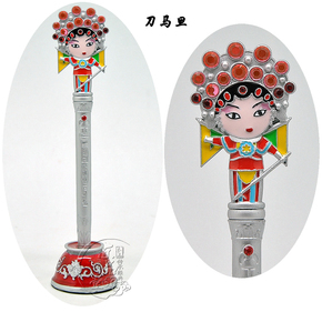 q版卡通戏剧人物京剧脸谱 特色精品工艺礼品家居摆件民族英雄岳飞