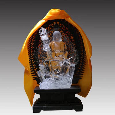 天然水晶 精工雕刻摆件 《地藏菩萨》