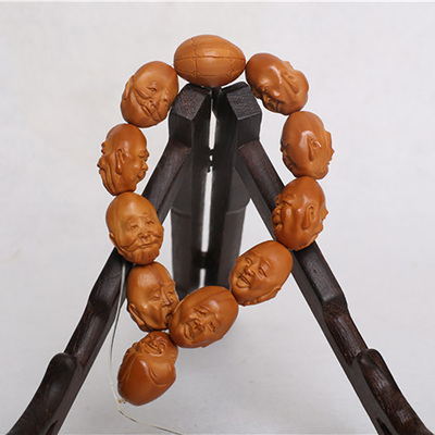 苏州舟山核雕名家 丁志贤【双面十八罗汉二】11籽2.3cm