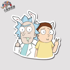 瑞克和莫蒂rick and morty周边贴纸行礼箱贴纸笔记本装饰防水贴纸