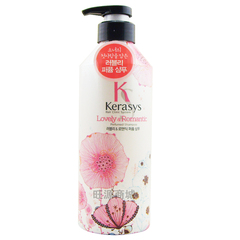 韩国进口正品 爱敬 KS/Kerasys 香水洗发水 600ml 弹性修复粉色