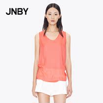 JNBY/江南布衣夏装新款女式简洁拼接柔美舒适无袖背心5E51004