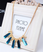 Email Korean socialite exaggerated female short necklace jewelry in Europe and America long clavicle chain dress