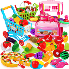 儿童娃娃家玩具厨房仿真蔬菜水果切切乐玩具套装组合迷你厨具3岁