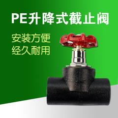 PE自来水管配件 给水管材 PE升降式截止阀 PE水阀开关 PE阀门