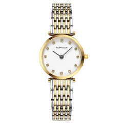 卡诗顿钢带手表女表石英复古时尚腕表水钻时装表防水手表
