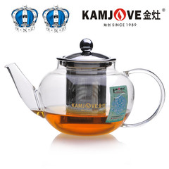 KAMJOVE/金灶A-08纯手工耐热玻璃不锈钢内胆飘逸杯茶道杯茶壶茶具