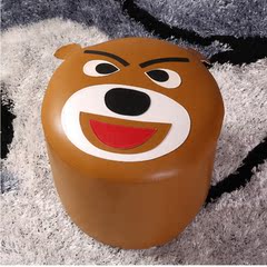 童创意皮墩沙发脚凳子皮凳可爱圆凳卡通墩子换鞋凳茶几凳矮凳