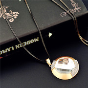 Love simple accessories necklace necklace rhinestones round Korea Joker clothing fashion pendant jewelry package mail