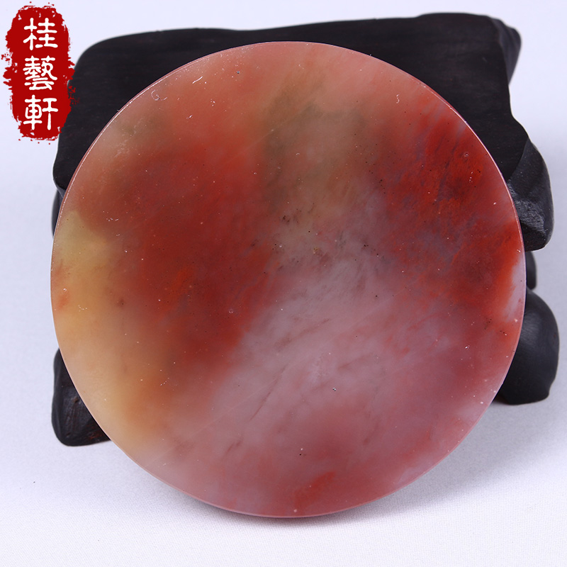 桂林鸡血玉鸡血石吊牌玉佩天然图案夕阳寿山石芙蓉石古玩收藏圆牌|ruв категории ювелирные изделия/алмаз/жадеит/золото, нефрит, монисто - от Buy2taobao.com для оказания профессиональной услуги покупки агента Taobao
