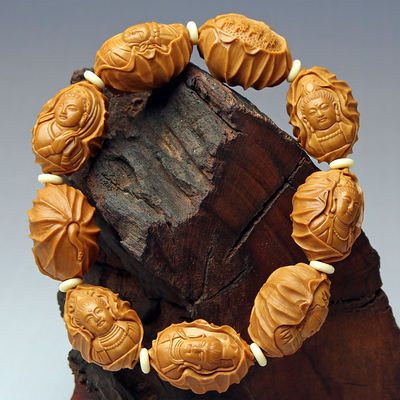 苏州核雕名家曹乐《荷叶观音》手串