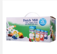 进口酸奶 达美（Dutch Mill） 混合果味酸奶 180ml*12 礼盒装