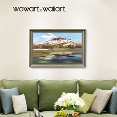 WOWART 美式高档风景油画欧式壁画沙发背景墙餐厅挂画客厅装饰画