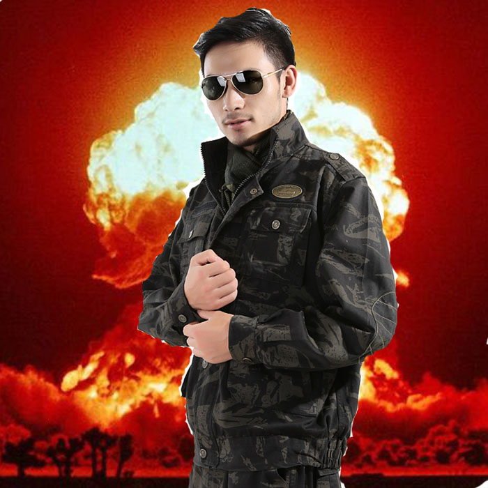 纯棉套装男士军装特种兵正装男米彩服迷彩服冬季外套军事春秋季