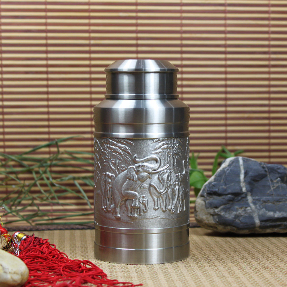 泰国锡器暹罗锡2031锡罐茶叶罐锡锡壶茶筒金属工艺品商务礼品