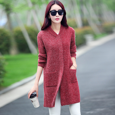 学院风毛针织衫<em>女开衫</em>2015秋冬装<em>短款</em>纯色针