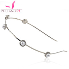 Zhijiang tiara headband Korea fine Pearl headband Korean sweet water drill hoop issuing simple hair accessories