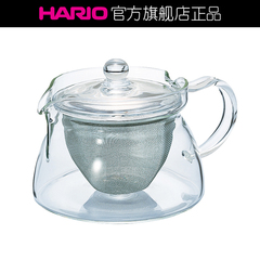 HARIO官方正品日本进口耐热玻璃茶壶带不锈钢滤网CHJKN