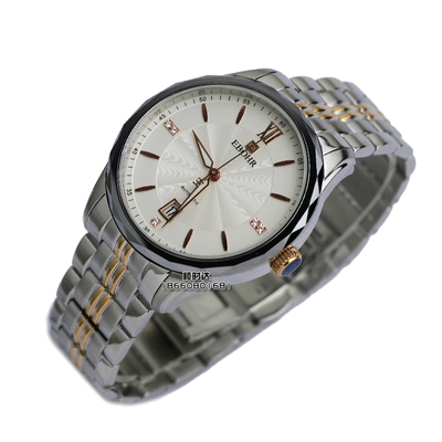 依波表11190110自动机械表男表 商务表休闲表 间金色 正品表