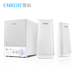 恩科ENKOR E900B多媒体蓝牙电脑音箱木质2.1插卡音响低音炮