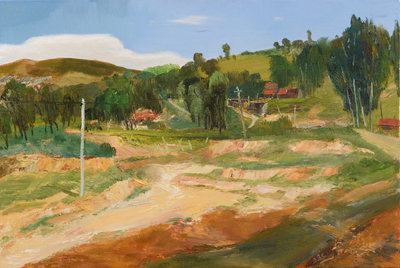 方清龙《右玉写生系列之五》布面油画