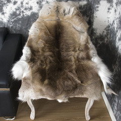 驯鹿毛皮客厅墙饰整张天然皮草家居软装地毯椅子垫
