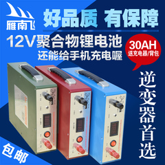 12V30AH锂电池大容量聚合物锂电池逆变器监控氙气灯LED灯锂电池组