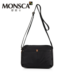 MONSCA/摩斯卡摩斯卡尼龙布包新款斜挎包女单肩旅游斜跨休闲女包