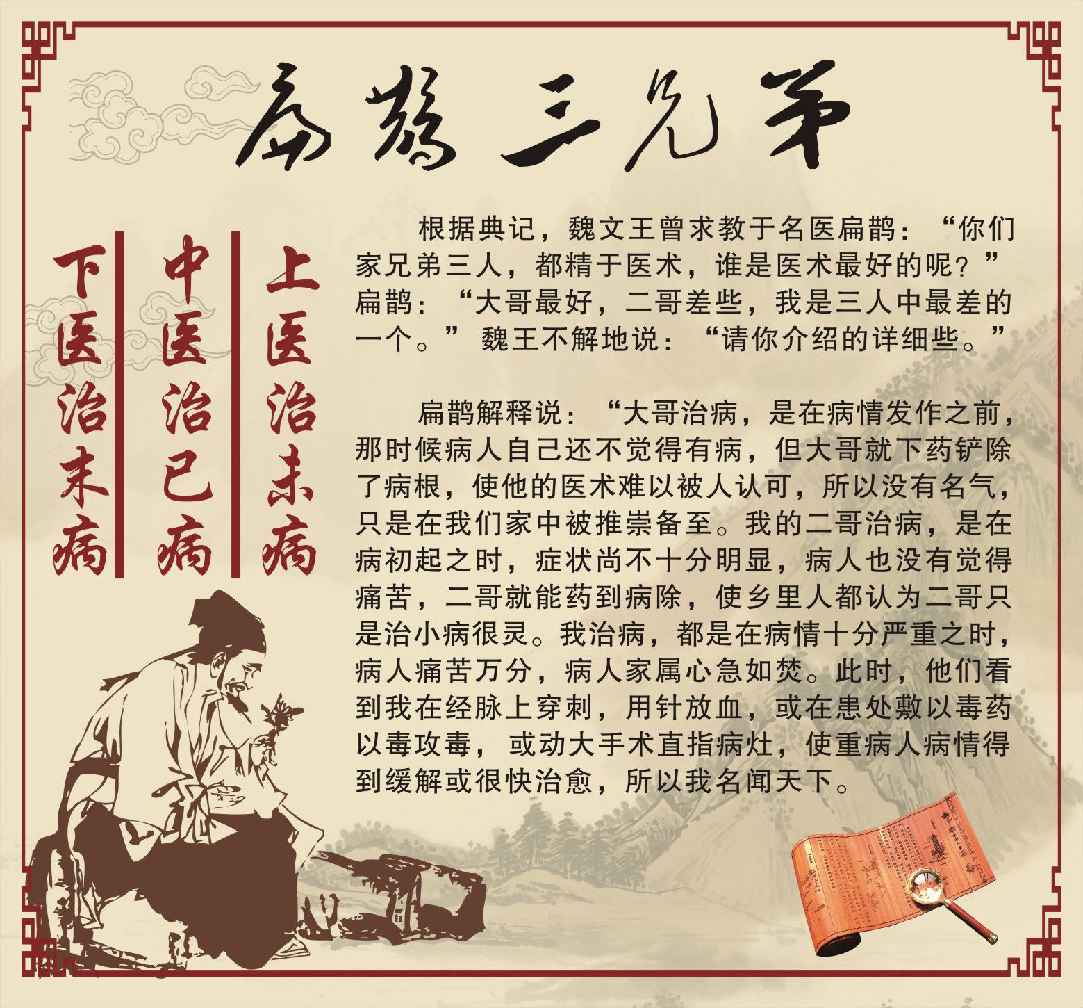 海报印制展板写真喷绘贴纸中医健康养生挂画写真