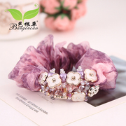 Bagen grass hair hand sewing beaded hair band hair band hair flower head rope accessories