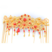 Good pretty dazzling bride national frontlet headdress jewelry flourishing Chinese costume qipao dress accessories jewellery