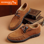 Red Dragonfly genuine leather men's shoes new classic fashion casual wear men's shoes comfort shoes