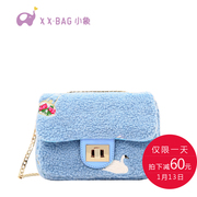 Small bag Crossbody bag 2016 new cute mini plush chain shoulder diagonal female bags 2054