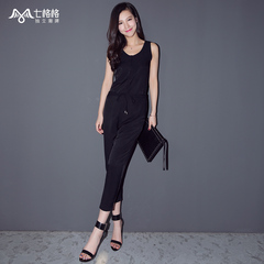 Summer of seven space space OTHERMIX2015 new simple Joker nine minutes solid-colored sleeveless jumpsuit women