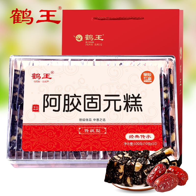 【买1送1】鹤王阿胶糕传统型500g 阿胶固元膏 经典传统阿胶膏产品展示图1