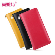 2015 new purse authentic large zip around wallet purse women bags leather wallet purse leather wallet card package