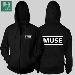 秋冬新款拉绒个性打底开衫卫衣外套 摇滚 muse 乐队 重金属 朋克