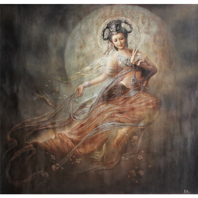 张珂瑞 《嫦娥奔月》 布面油画