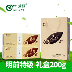 芳羽安吉白茶100g*2罐礼盒装 明前特级绿茶春茶2016年新茶叶