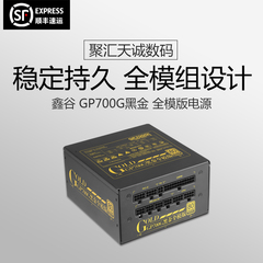 Segotep/鑫谷 GP700G黑金 全模版 600W额定功率 机箱背部走线包邮