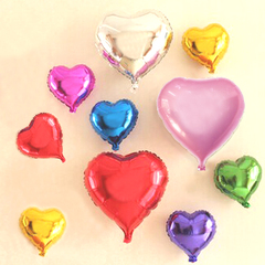 月巴 儿童节18寸爱心形铝箔气球宝宝生日派对装饰布置 10寸桃心