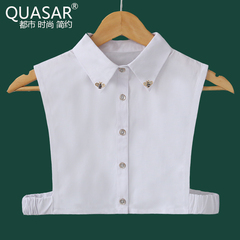 Quasar春款内搭修身假领子女韩国扣饰蜜蜂优雅衬衫领装饰领