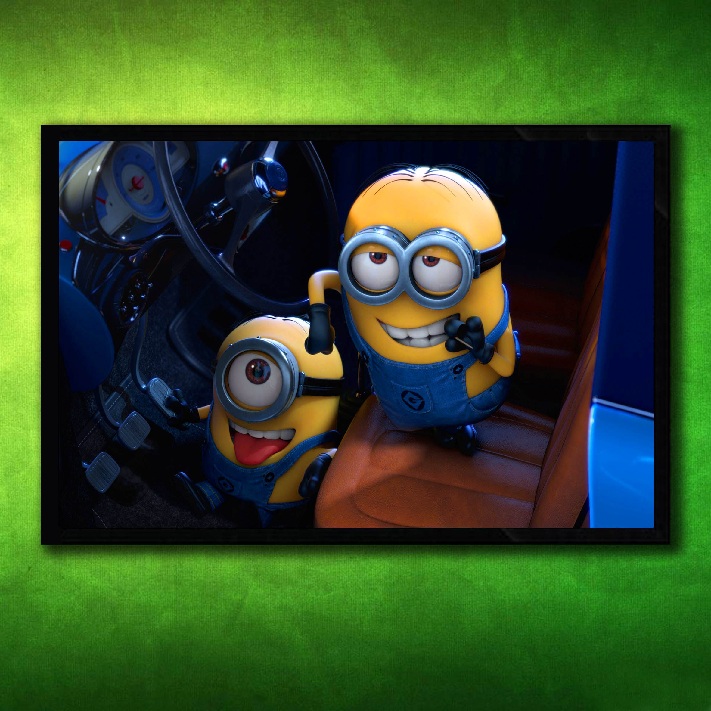 卑鄙装饰画小黄人小清新卡通电影海报儿童壁挂卧室咖啡厅现代装饰画