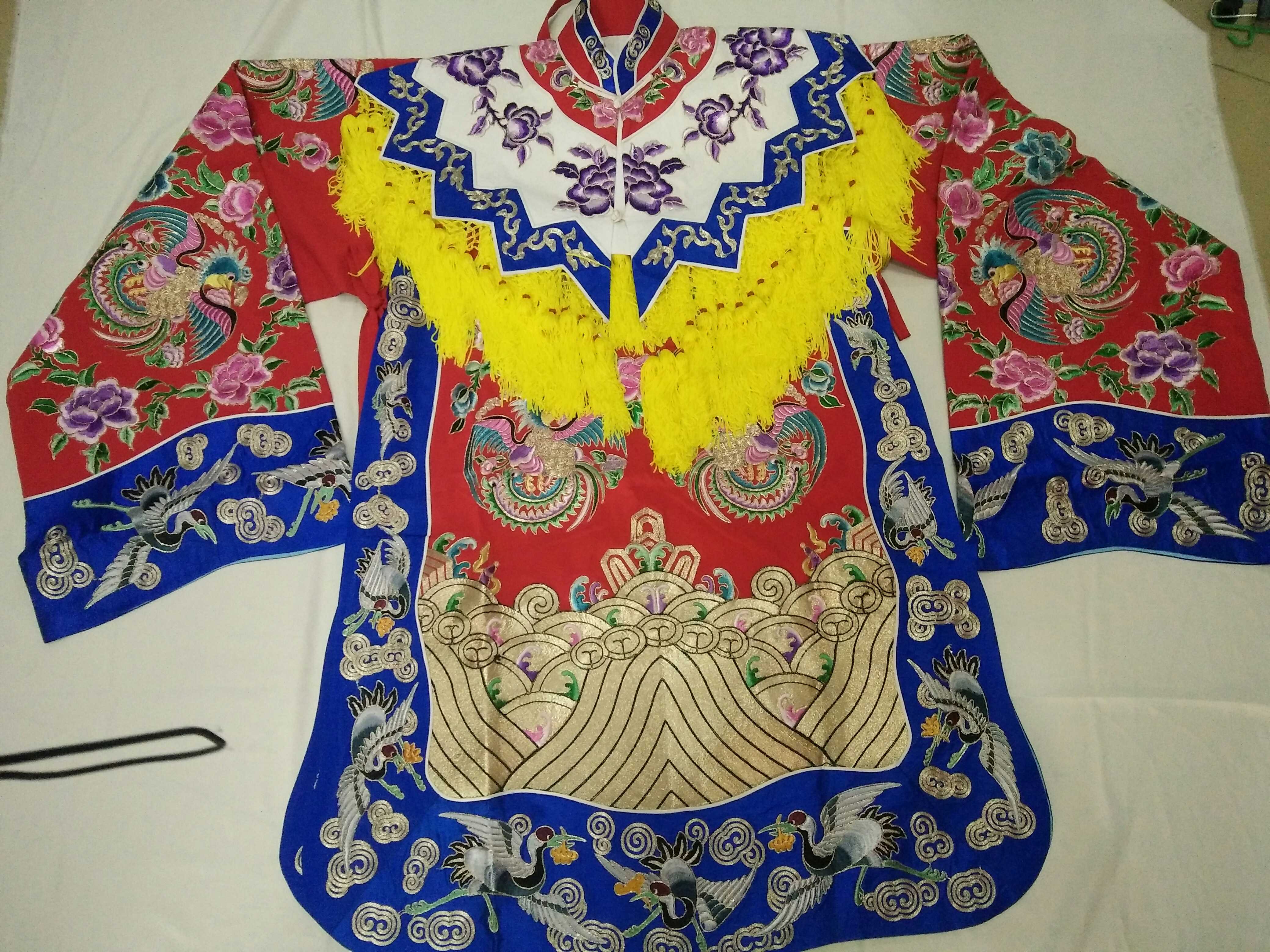 包邮戏剧服装用品戏曲真丝软绉梅派女蟒贵妃醉酒京剧凤冠霞帔