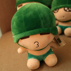 正版蓝白玩偶可爱炮炮兵公仔毛绒玩具搞怪钢盔小兵布娃娃生日礼物