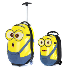 3D小黄人18寸儿童拉杆箱旅行箱男女箱包登机箱行李箱13寸背包