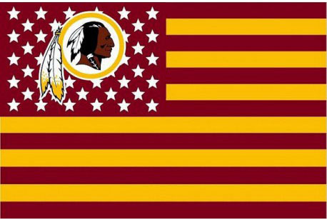 NFL Washington Redskins 华盛顿红皮肤队星条美国国旗版旗帜在类目 运动/瑜伽/健身/球迷用品, 橄榄球, 更多橄榄球配件中 - 来自Buy2taobao.com提供专业的淘宝代购服务