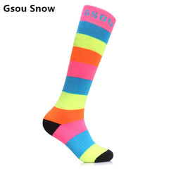 Gsou Snow正品户外冬季滑雪长筒保暖专业登山男女款雪地滑雪 袜子