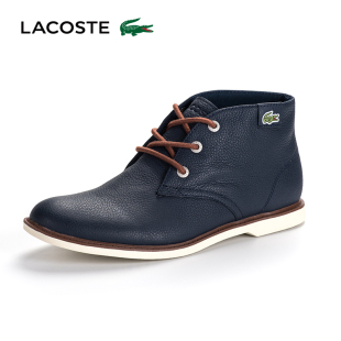 lv高仿鱷魚皮鞋 LACOSTE 法國鱷魚女鞋 中幫皮質系帶休閑皮鞋 SHERBROOK HI SB lv高仿男鞋