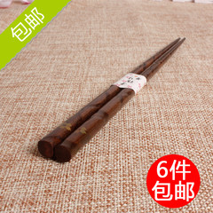 日本zakka日式风格原实木质实质梅花筷子 和风尖头酸枝木筷子